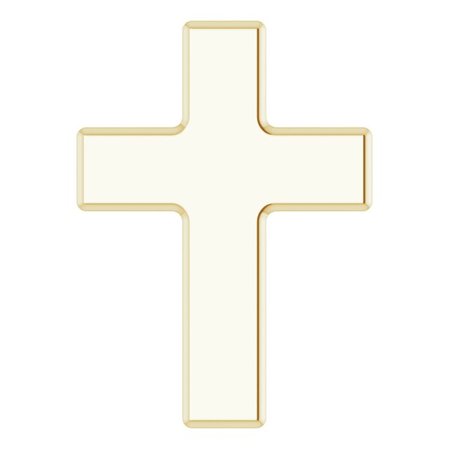 14K Gold Petite Cross Necklace or Pendant - Yellow Gold