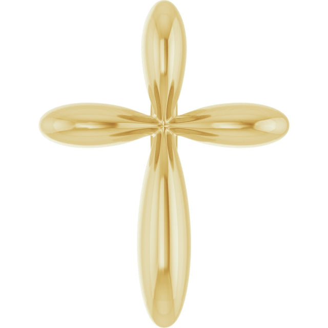 14K Gold Cross Necklace or Pendant – 10x7.72mm - Yellow Gold