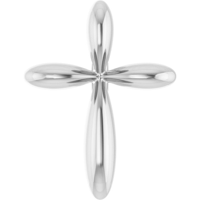 Platinum Cross Necklace or Pendant – 10x7.72mm