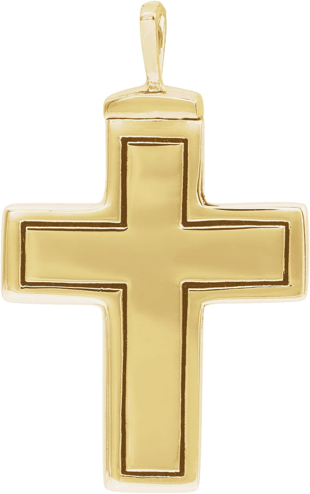 10K Gold Cross Ash Holder Necklace or Pendant II - Yellow Gold