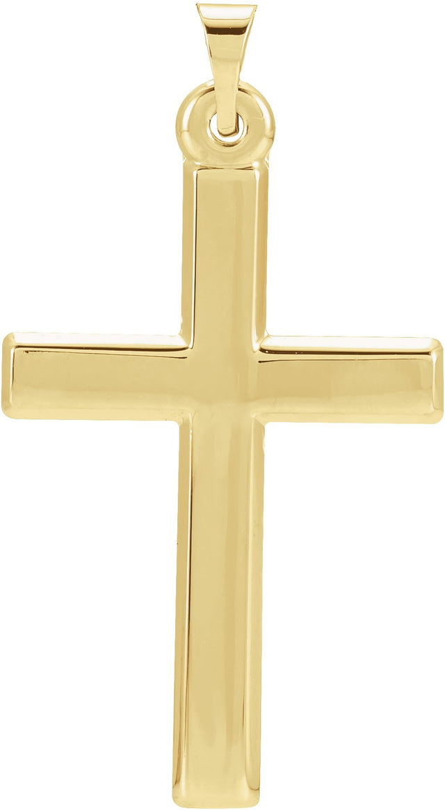 14K Gold Cross Necklace or Pendant – 24.5x16.5mm - Yellow Gold