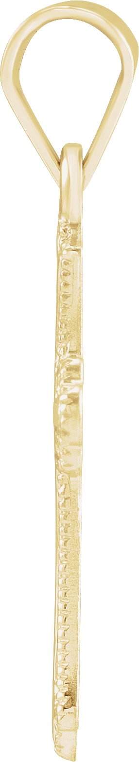 14K Gold Cross Pendant – 15x11mm - Yellow Gold - view 2