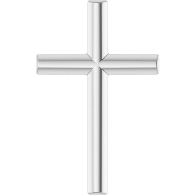 Platinum Cross Necklace or Pendant – 12x7.61mm