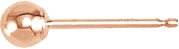 14K Gold Ball Earrings with Bright Finish - Rose Gold