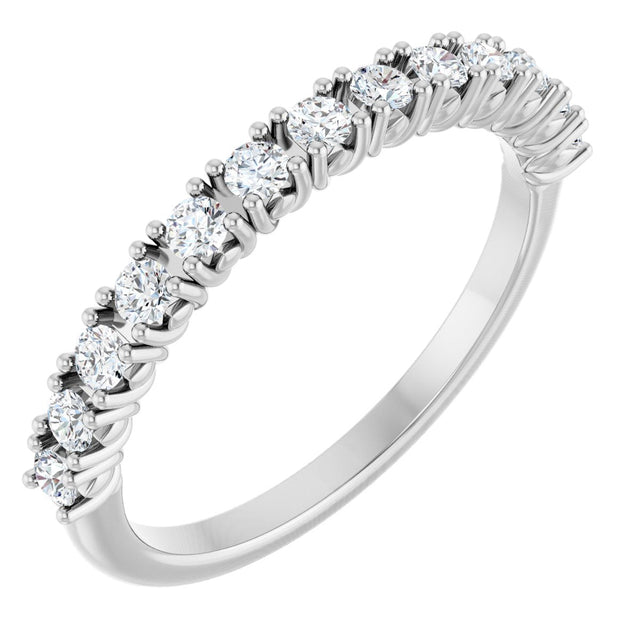 Platinum Round Lab-Grown Diamond Anniversary Band – 3/8–5/8 CTW