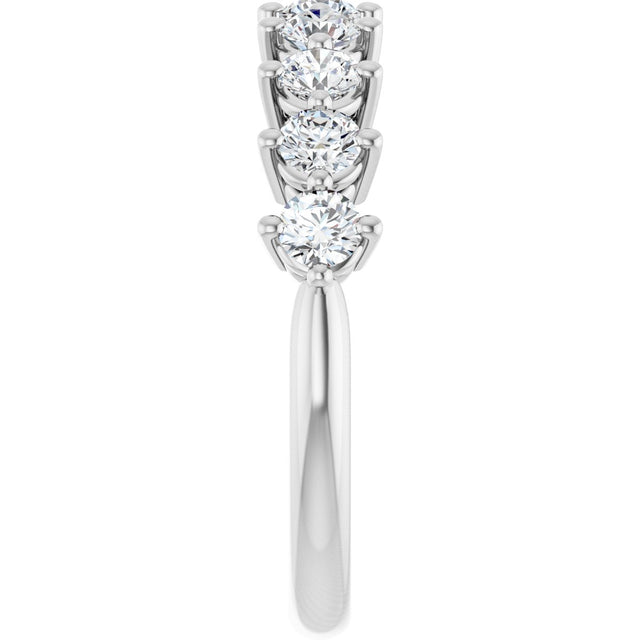 Platinum Round Lab-Grown Diamond Nine-Stone Anniversary Band – 1/4–3/4 CTW - view 4