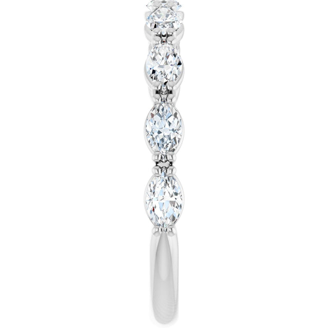 Platinum Marquise Natural Diamond Nine-Stone Anniversary Band – 5/8–1 1/6 CTW - view 4