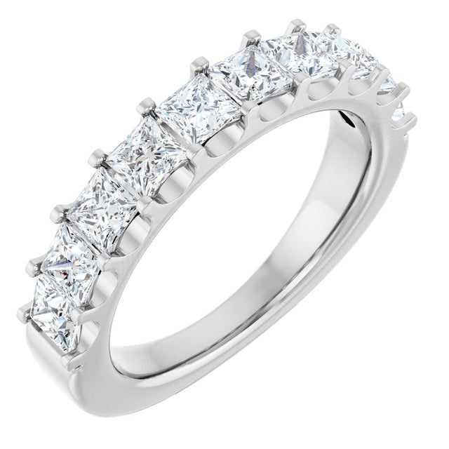Platinum Square Lab-Grown Diamond Shared-Prong Anniversary Band - 1 5/8 CTW