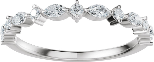 Platinum Marquise Lab-Grown Diamond Anniversary Band – 1/4 CTW (Style 689631) - view 3