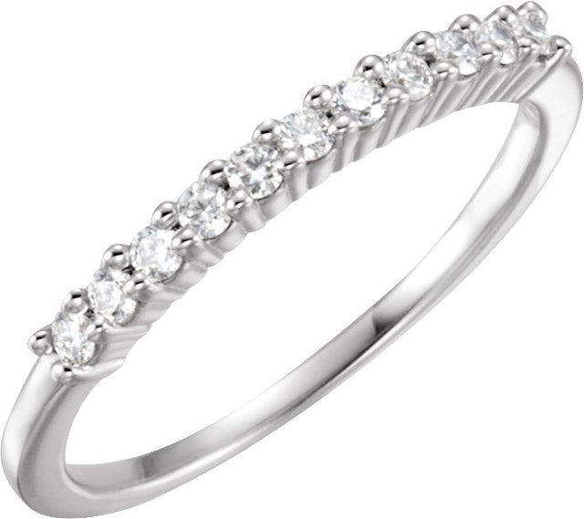 Platinum Round Natural Diamond Eleven-Stone Anniversary Band – 1/5 CTW
