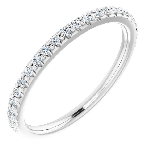 Platinum Natural Diamond Accented Band – 1/5 CTW