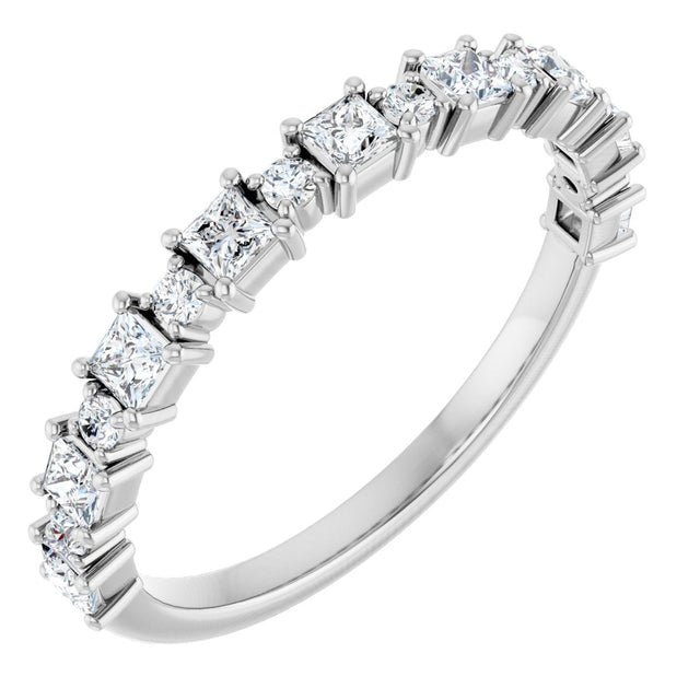 Platinum Square Natural Diamond Anniversary Band – 1/2–1 1/3 CTW