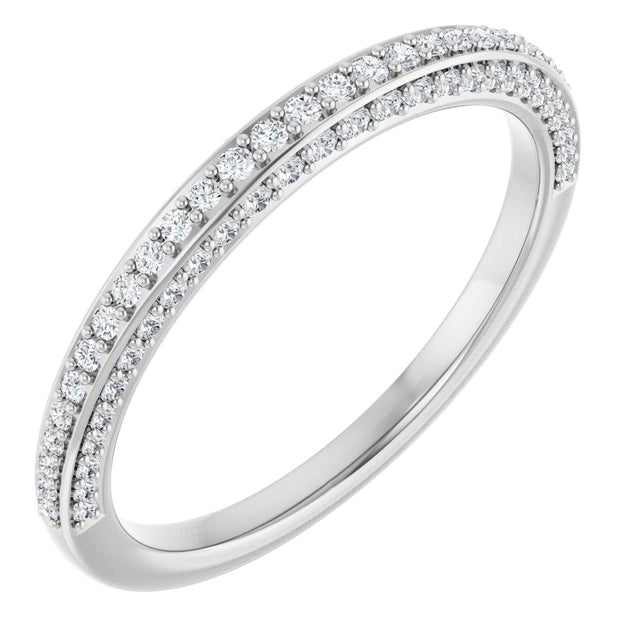 Platinum Round Lab-Grown Diamond Anniversary Band – 1/3–1/2 CTW