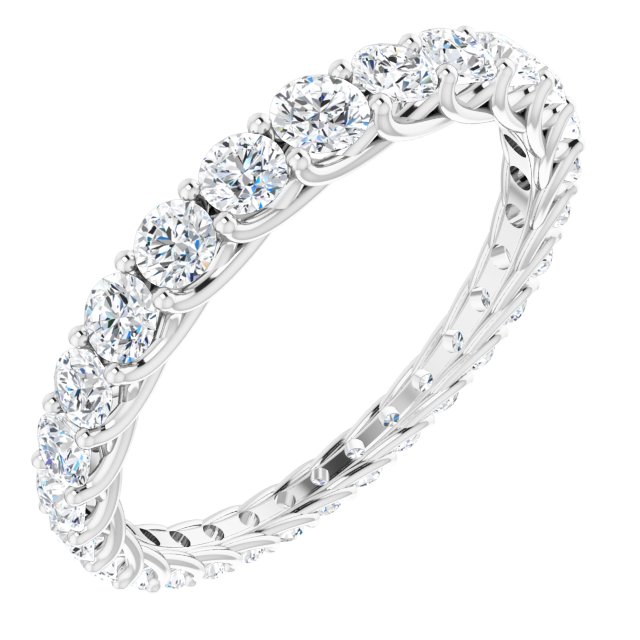 Platinum Round Natural Diamond Woven-Design Graduated Eternity Band – nan Stones