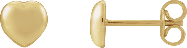 14K Gold Heart Earrings
