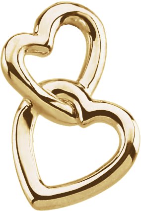 10K Gold Interlocking Heart Necklace or Pendant