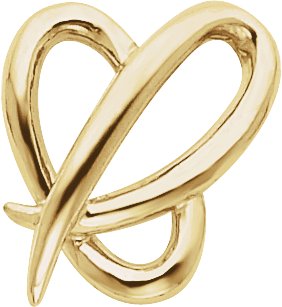 14K Gold Heart Slide Pendant – 26x22mm - Yellow Gold