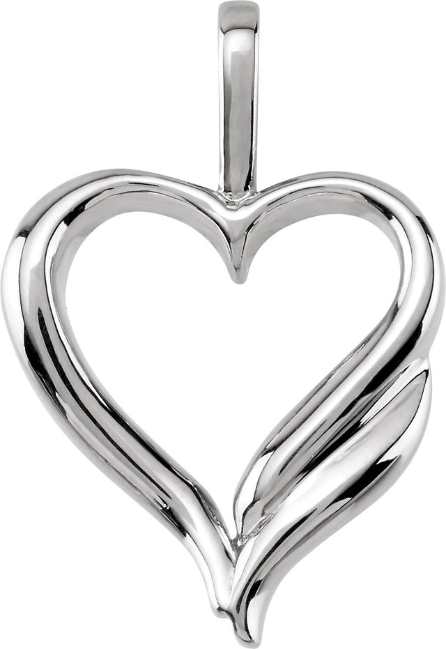 Platinum Heart Pendant III