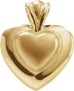 10K Gold Heart Pendant VI