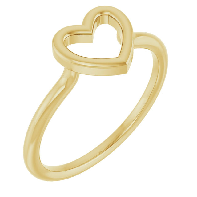 14K Gold Heart Ring VIII - Yellow Gold