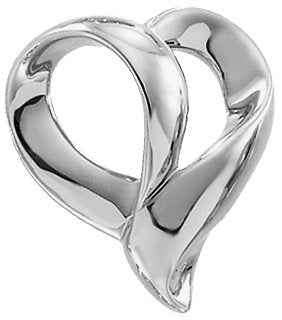 14K Gold Heart Pendant – 18x16mm