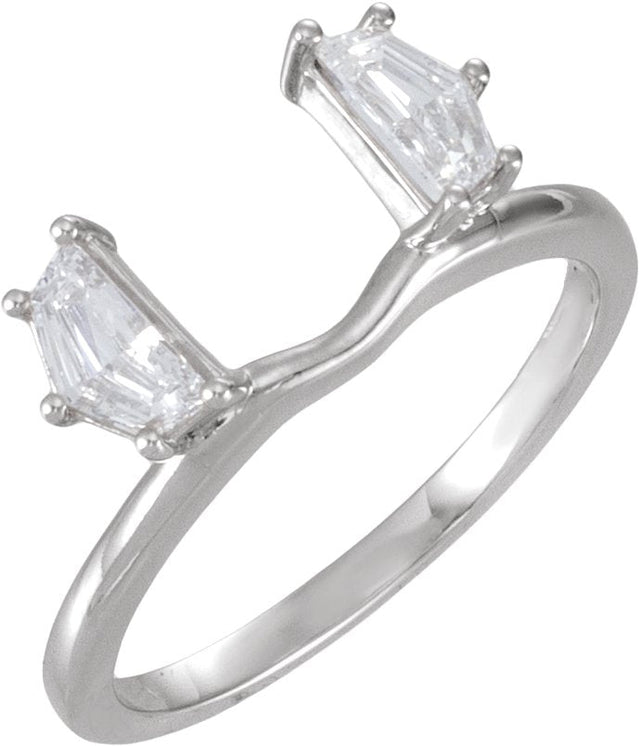 14K Gold Cadillac Lab-Grown Diamond Wrap-Style Ring Enhancer - 1/2 CTW - White Gold