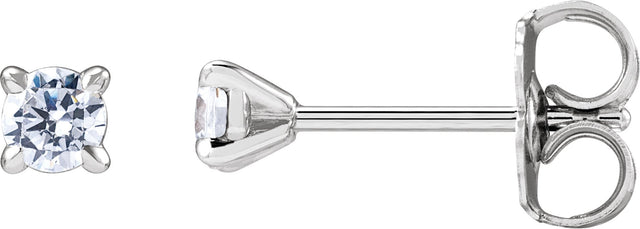 14K Gold Lab-Grown Diamond Round Cocktail-Style Stud Earrings - White Gold