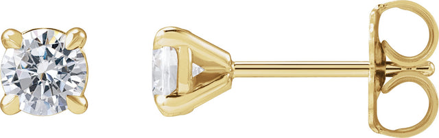 14K Gold Lab-Grown Diamond Round Cocktail-Style Stud Earrings - Yellow Gold