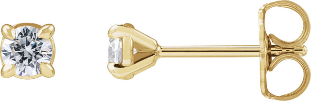 14K Gold Lab-Grown Diamond Round Cocktail-Style Stud Earrings - Yellow Gold