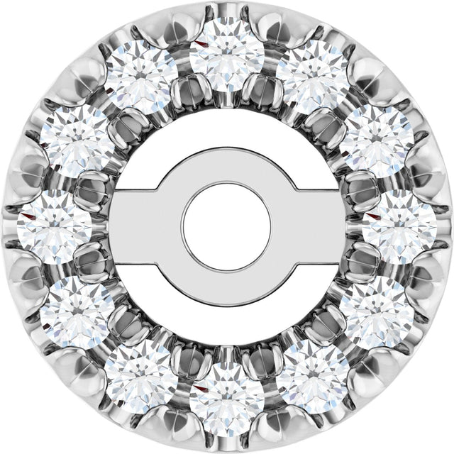 Platinum Natural Diamond French-Set Earring Jackets