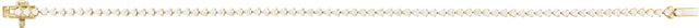 14K Gold Round Natural Diamond Line Bracelet – 1.6-2.3mm Stones - Yellow Gold