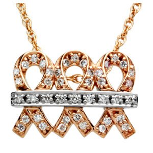 14K Gold Round Natural Diamond Three-Stone Friendship Necklace – 1/5 CTW