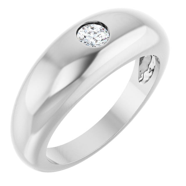 Platinum Round Lab-Grown Diamond Solitaire Ring
