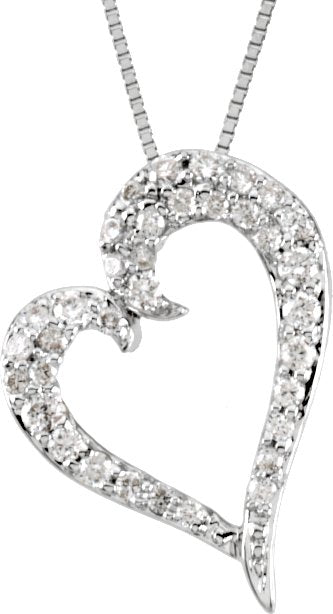 14K Gold Accented Heart Necklace