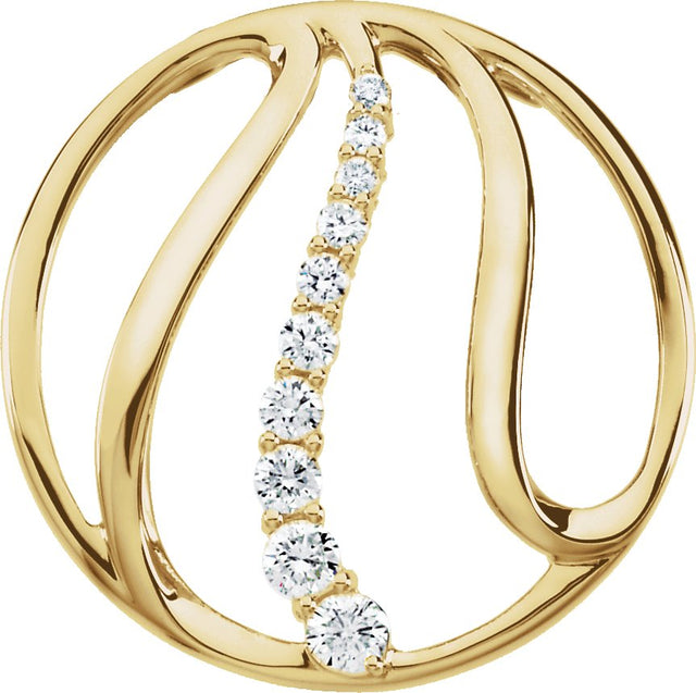 14K Gold Journey Pendant – 22.5x19.5mm - Yellow Gold