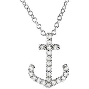 Platinum Anchor Necklace