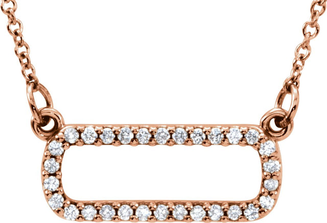 14K Gold Geometric Necklace - Rose Gold