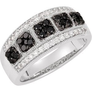 14K Gold Round Natural Diamond Cluster Ring – 3/4 CTW