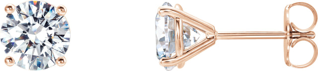 14K Gold Lab-Grown Diamond Round 4-Prong Cocktail-Style Stud Earrings - Rose Gold