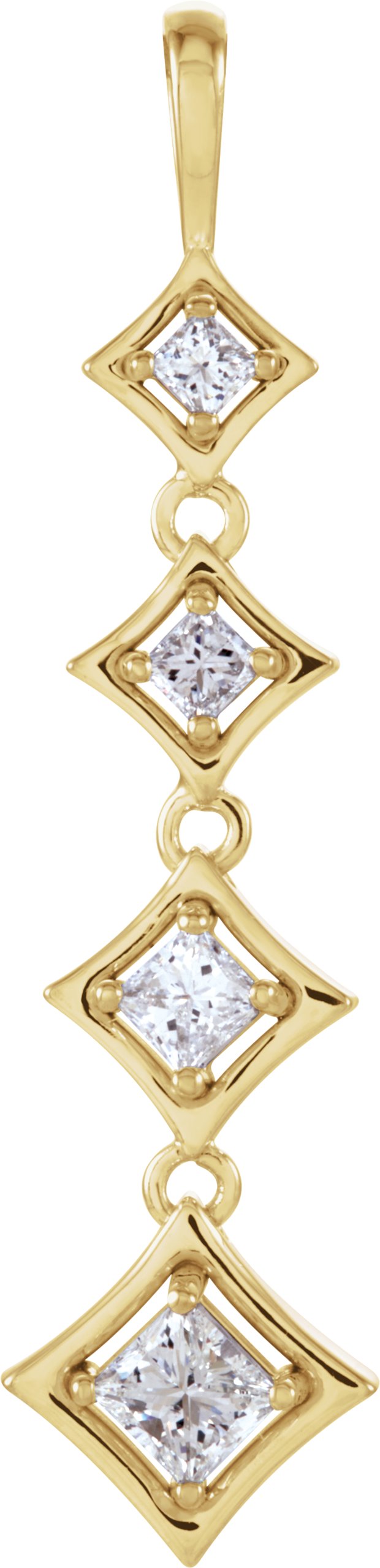 18K Gold Journey Graduated Pendant - Yellow Gold