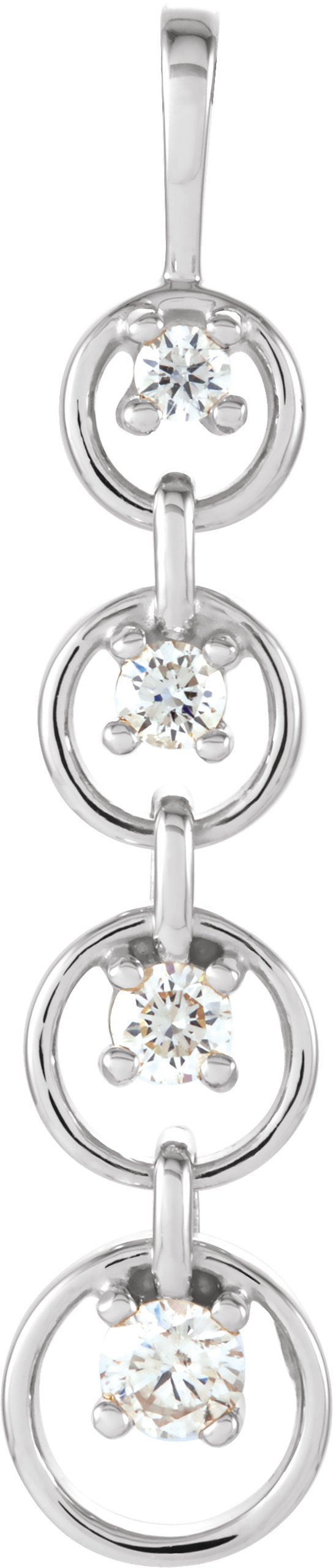 18K Gold Journey Pendant - White Gold