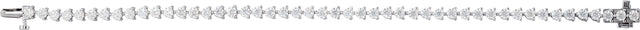14K Gold Round Lab-Grown Diamond Line Bracelet – 4 3/4 CTW - White Gold
