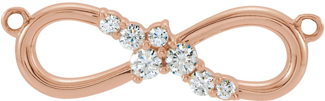 14K Gold Accented Infinity-Inspired Necklace - Rose Gold