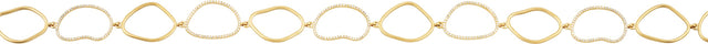 14K Gold Round Natural Diamond Open Silhouette Necklace