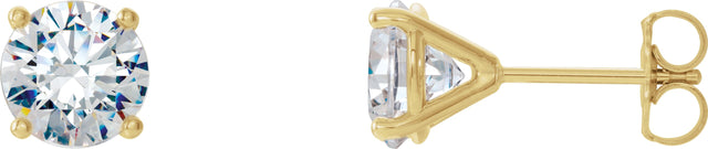 14K Gold Lab-Grown Diamond Round 4-Prong Cocktail-Style Stud Earrings - Yellow Gold