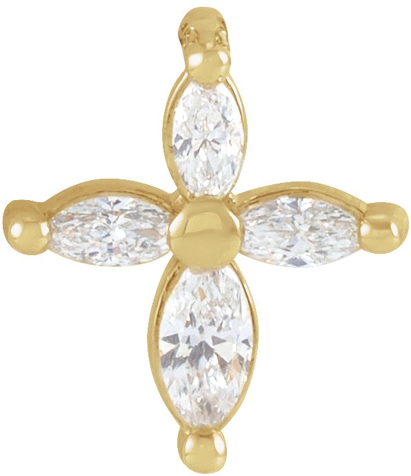 14K Gold Cross Necklace or Pendant - Yellow Gold