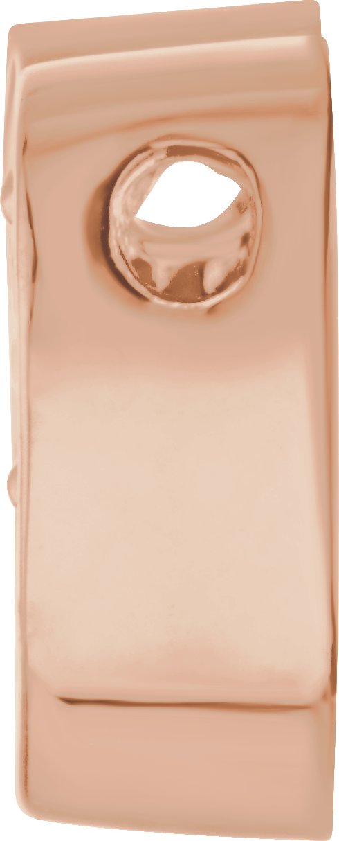 14K Gold Round Natural Ruby Family Heart Slide Pendant - Rose Gold - view 2