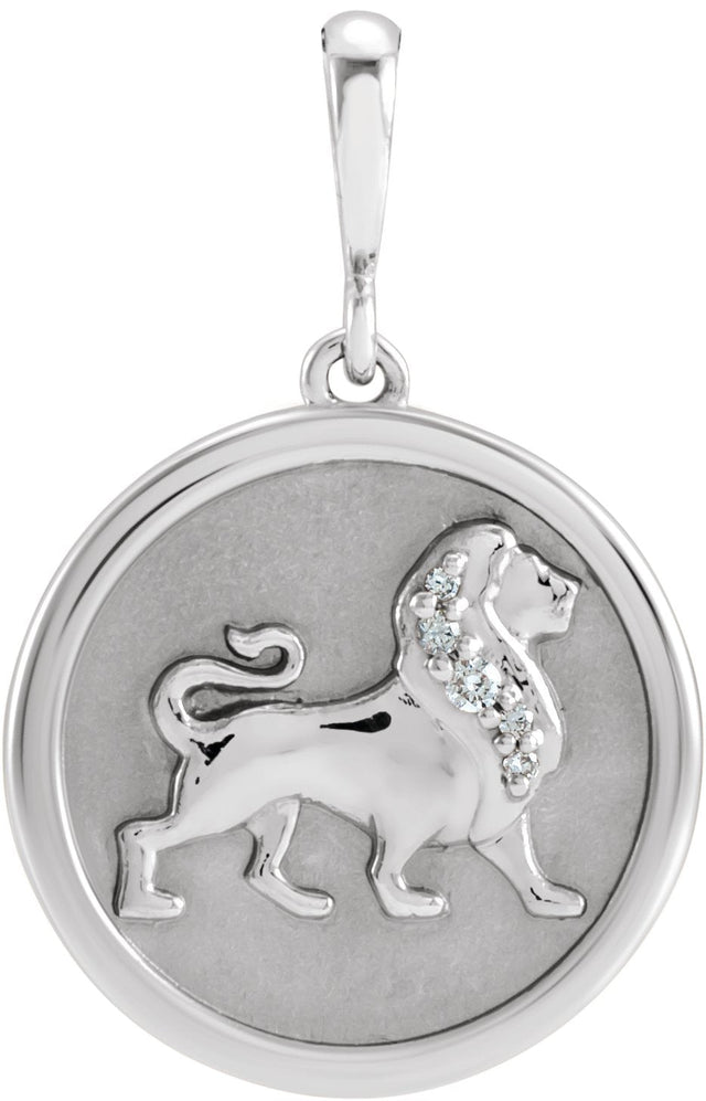 Platinum Lion Necklace or Pendant