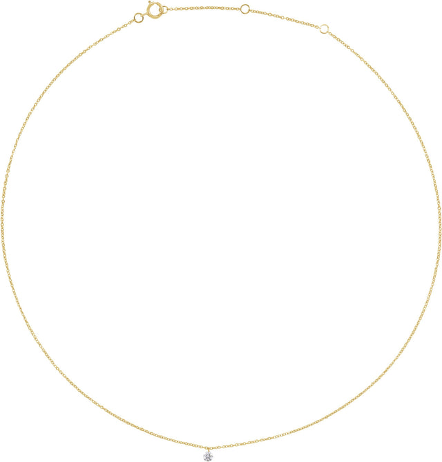 14K Gold Round Natural Diamond Accented Anklet or Bracelet - Yellow Gold