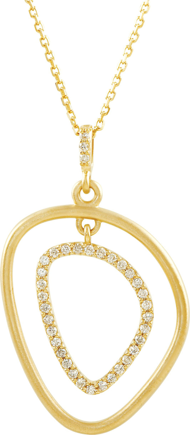 14K Gold Open Silhouette Necklace or Pendant